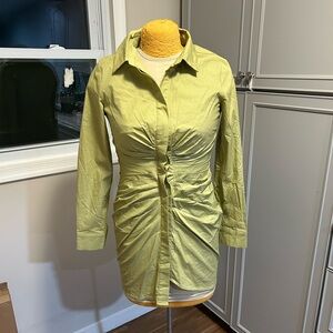 Forever 21 Sage Green Rushed Button Down NWT Dress Size Medium
